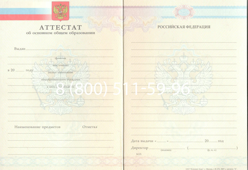 Купить Аттестат за 9 класс 2007-2010 годов в Северодвинске Купить Аттестат за 9 класс 2007-2010 годов в Северодвинске